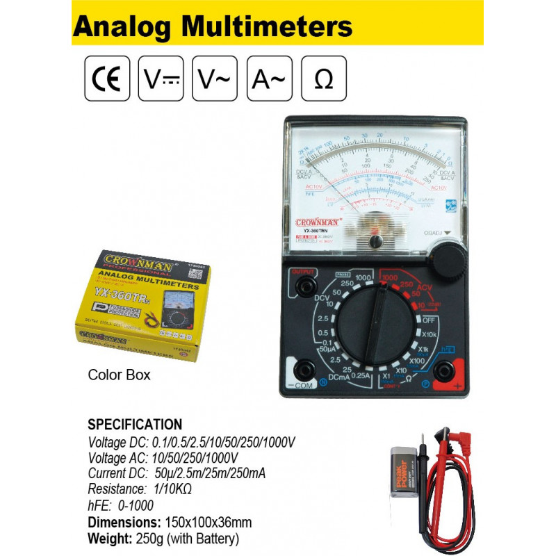 Testeris Analogais multimetrs 