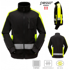 Džemperis Pesso HI-VIS, melns - dzeltens