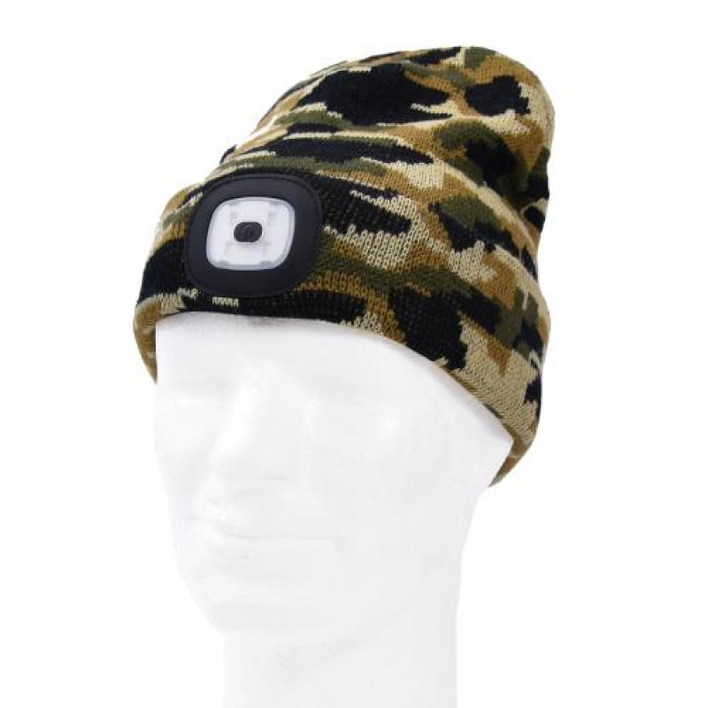 Cepure ar LED 1W , USB  uzlāde ,CAMO