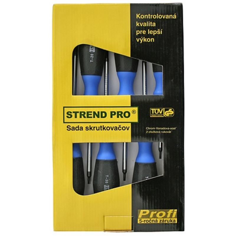 TORX skrūvgriežu  kompl. 6gb STREND PRO 