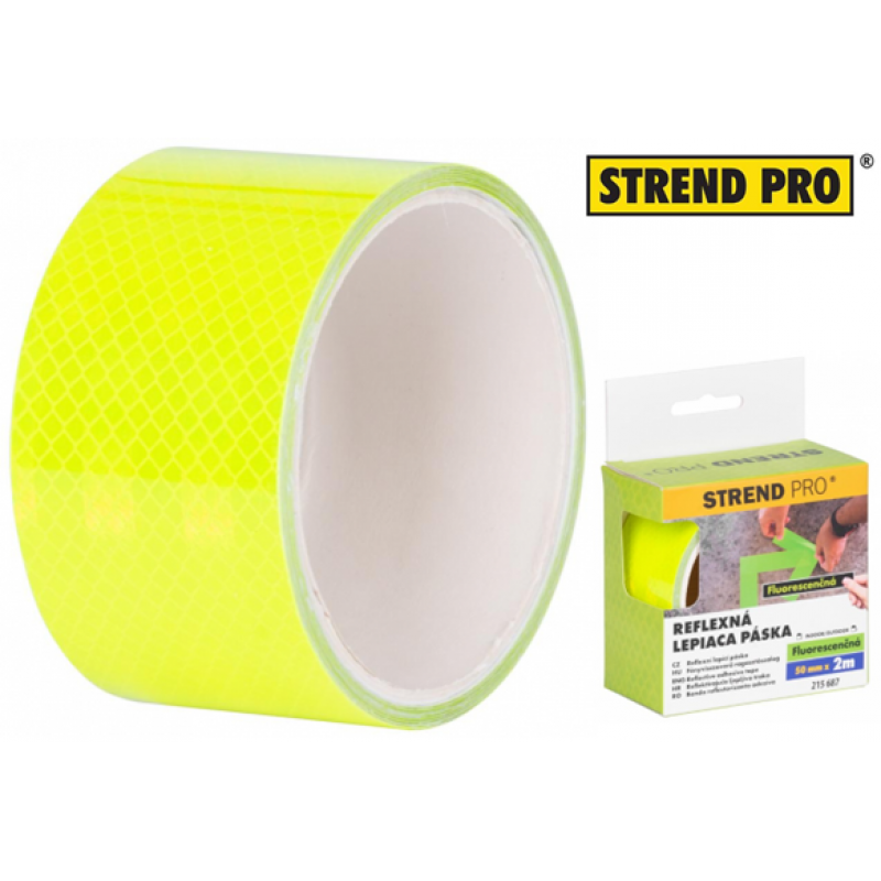 Tape Strend Pro, atstarojoša, pašlīmējoša, īpaši redzama, zaļa, 50 mm x 2 m