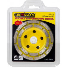 Dimanta slīpēšanas disks 115x22,2mm 2-rindu CROWNMAN