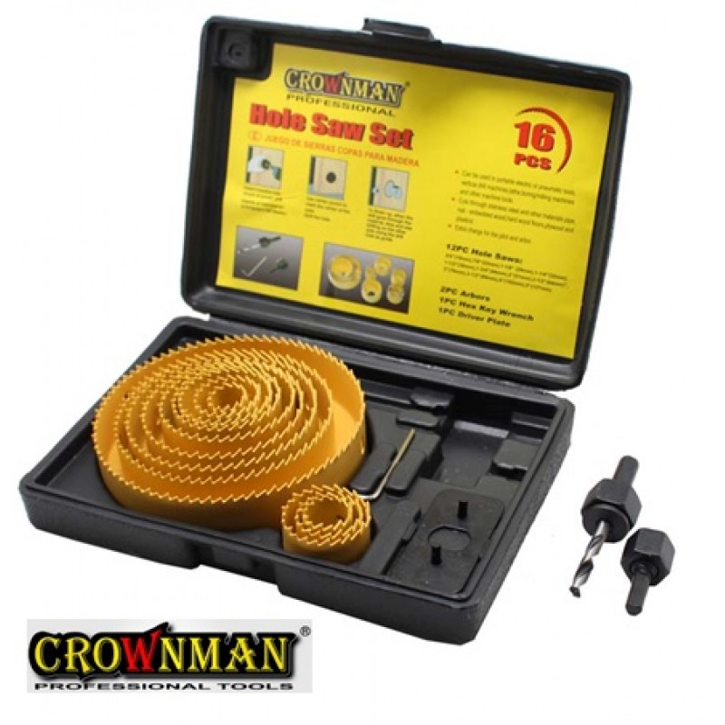 Caurumzāģi kokam  16gb 19-127 mm CROWNMAN