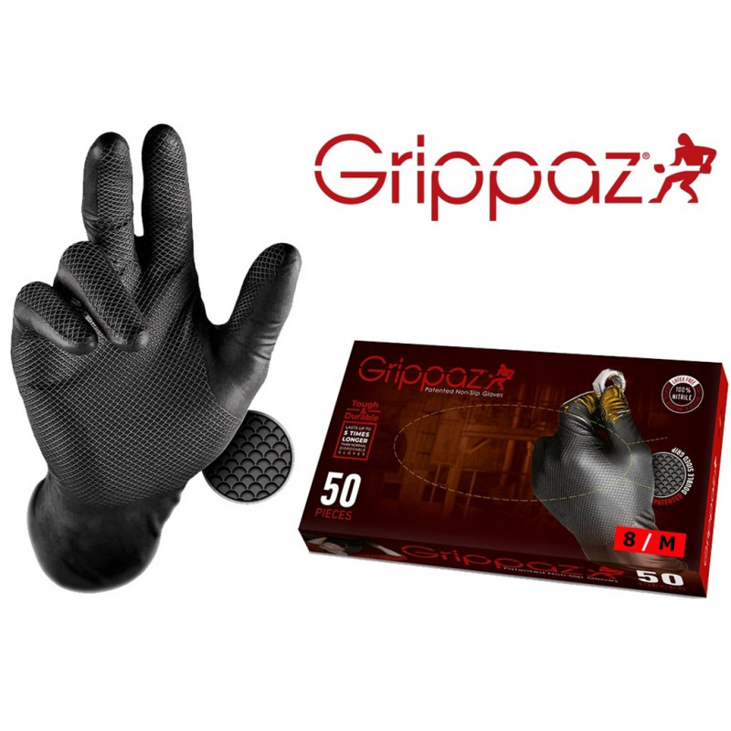 Nitrila cimdi GRIPPAZ HEAVY DUTY meni 50gb/pakā