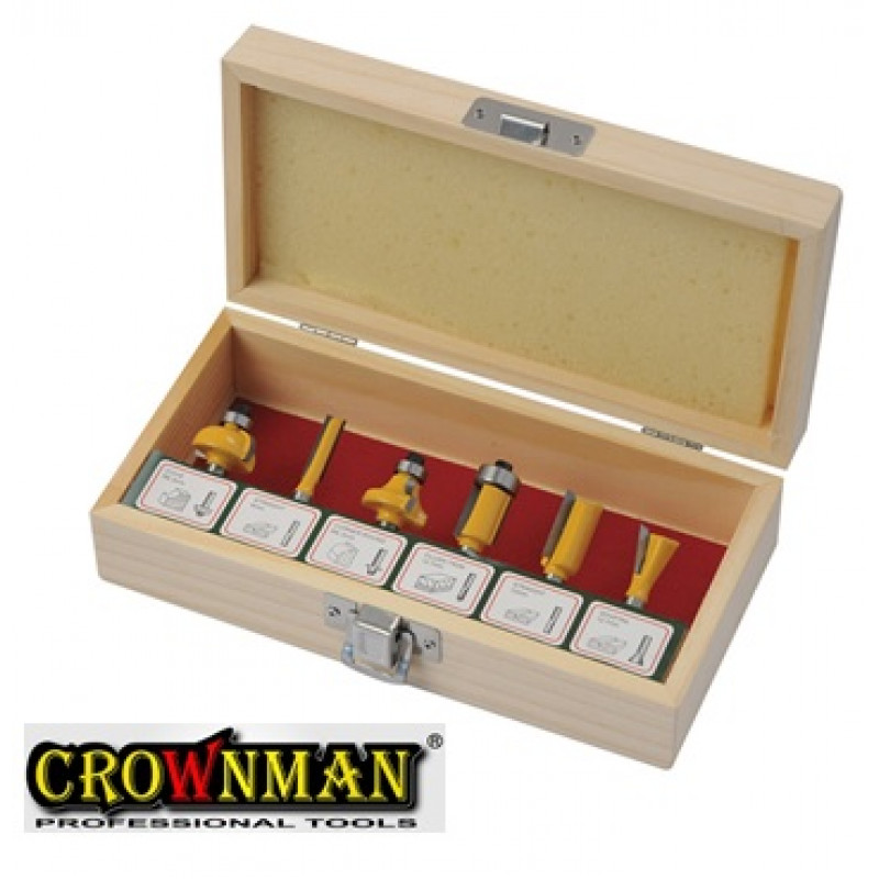 Frēzes kokam  6gb 6 mm CROWNMAN