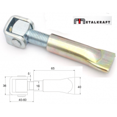 Regulējama ieskrūvējama eņģe M16x 80 + murējamā uzmava MetalKraft