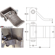 FRT metināšanas eņģe ar garu loksni 32x100 MetalKraft