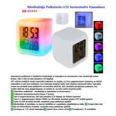 Pulkstenis-Modinātājs LCD termometrs HAMELEON