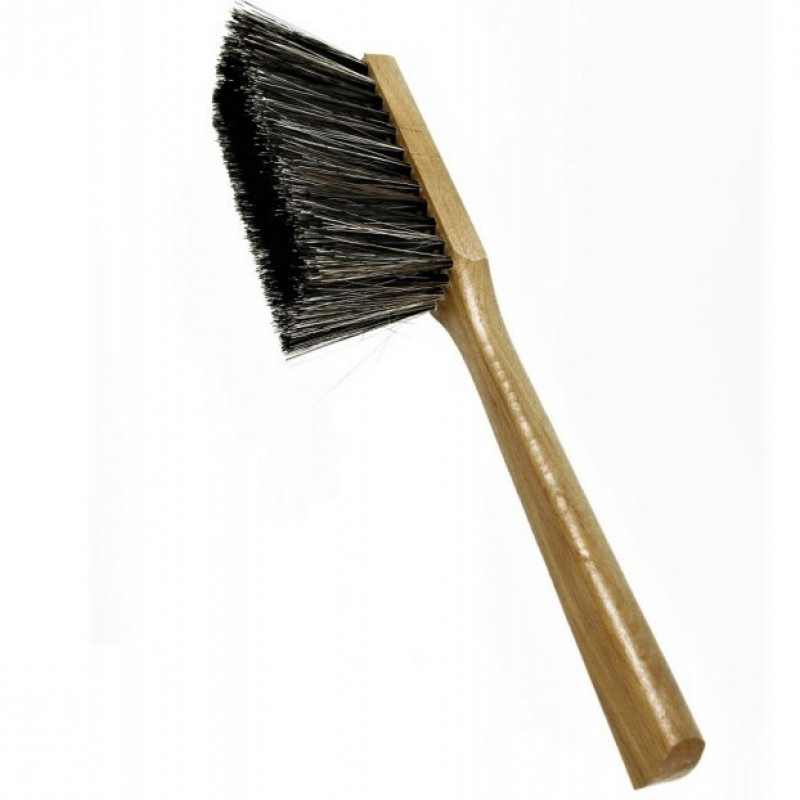 Hand brush with long handle mixed bristles